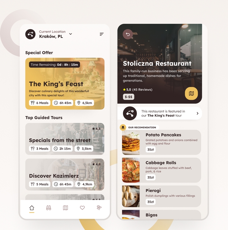 Savory UX UI Screen