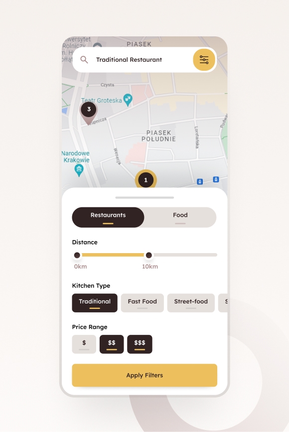 Savory UX UI Screen